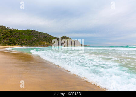 Boomerang Beach in Pacific Palms in der Mitte der Nordküste von New South Wales, Australien Stockfoto