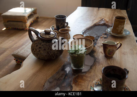 Wenig Lotus, Veganes Cafe, Truro, Cornwall. Stockfoto