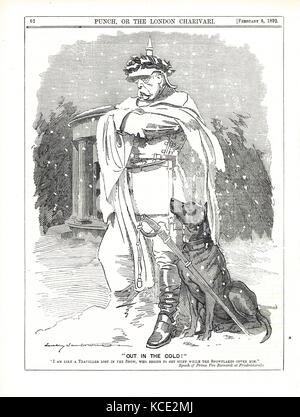 Otto von Bismarck in der Kälte, 1892 Stockfoto