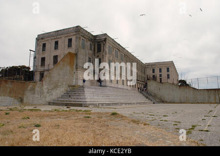 Die Erholung Hof im Alcatraz federal Penitentiary, San Francisco, USA Stockfoto