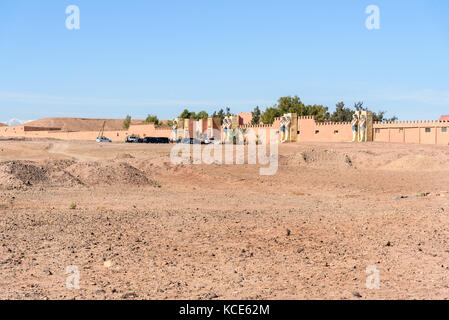 Ouarzazate, Marokko - 4. Januar 2017: Eingang zum Atlas Corporation Studios ist Filmstudio. Ouarzazate Bereich ist Filmemachen Lage, wo Marokkos Bigg Stockfoto