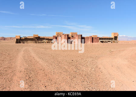 Ouarzazate, Marokko - 4. Januar 2017: Dekoration im CLA Studios ist Filmstudio. Ouarzazate Bereich ist Filmemachen Ort, wo Marokko das größte Studios Stockfoto