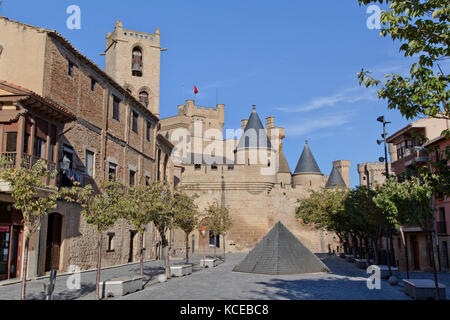Palast der Könige von Navarra von Olite, Navarra, Spanien. Stockfoto