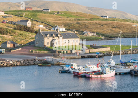 Bridge End Outdoor Center und Camping und Caravan Site, Brücke Ende, Burra, Shetlandinseln, Schottland, UK Stockfoto