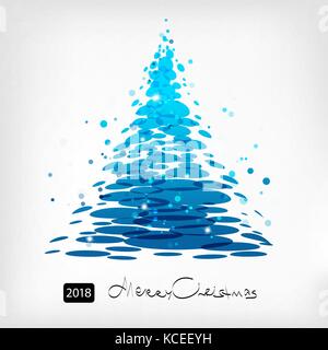 Blue christmas tree, Christmas Card Design Stock Vektor