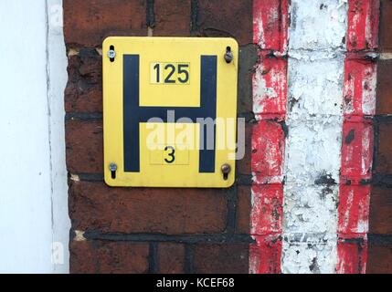 Abstrakte Straße Zeichen an der Wand Stockfoto