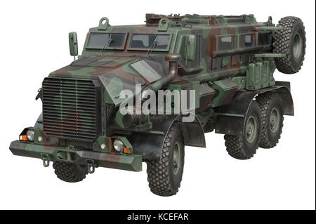 Truck Army getarntes Fahrzeug Stockfoto