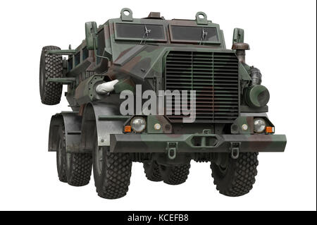 Truck Militär getarntes Auto Stockfoto