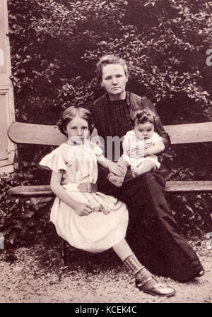 Fotografische Porträt von Marie Curie (1867-1934) eine Polnische und Naturalisiert - französische Physiker, Chemiker und der erste weibliche Nobelpreisträger. Vom 20. Jahrhundert Stockfoto