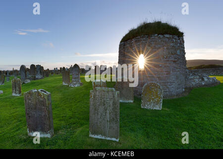 Orphir runde Kirche, Orkney Isles Stockfoto