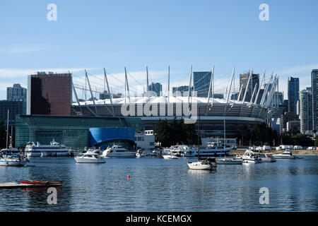 BC Place, ein Fußballstadion, die auf der nördlichen Seite des False Creek in Vancouver, Kanada sitzt Stockfoto