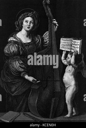 Die Saint Cecilia, der Schutzpatronin der Musiker. Stockfoto