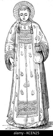 St Lawrence oder Laurentius von Rom (c.? 225 - 258) war einer der sieben Diakone in der Stadt Rom unter Papst Sixtus II., die während der Verfolgung durch Kaiser Valerian in 258 gemartert wurden. Stockfoto