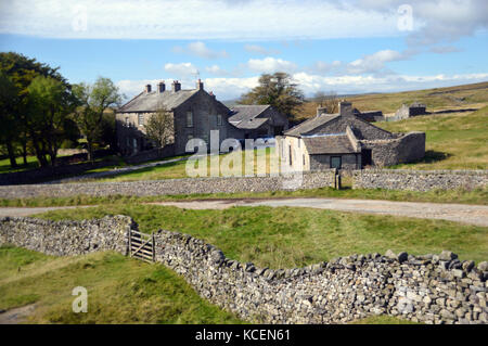 Yarnbury Haus (Hütte) in der Nähe von grassington in Bösingen, Yorkshire Dales National Park, England, UK. Stockfoto