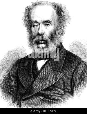 Porträt von Joseph Whitworth (1803-1887) ein englischer Ingenieur, Erfinder, Unternehmer und Philanthrop. Vom 19. Jahrhundert Stockfoto