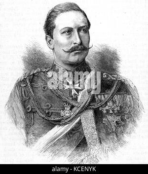 Foto von Kaiser Wilhelm II. (1859-1941), König von Preußen und Deutscher Kaiser. Vom 19. Jahrhundert Stockfoto