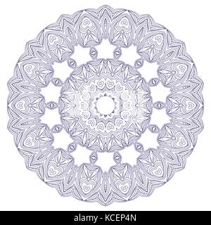 Vektor geometrische und Blume runde Mandala. orientalische Muster, Vector Illustration. Geometrische, Blumen- und nationalen Motiven. malbuch Seite. Authentische geometrische und doodle Kreis mandala Muster Stock Vektor