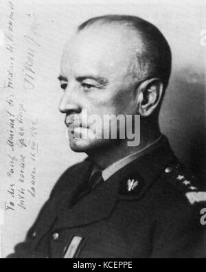 Foto von Wladyslaw Sikorski (1881-1943) eine Polnische militärische und politische Führer. Vom 20. Jahrhundert Stockfoto