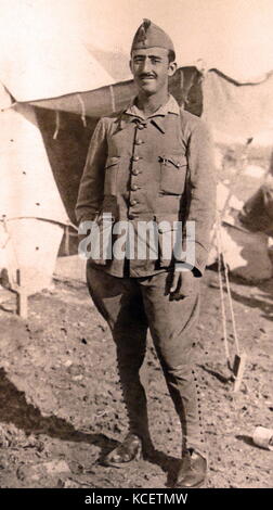 Künftigen spanischen Diktator Francisco Franco, als junger Offizier, in Marokko 1916 Stockfoto