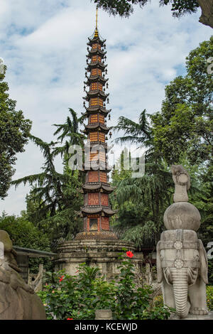 Pagode in Wenshu Kloster, Chengdu, Sichuan, China Stockfoto