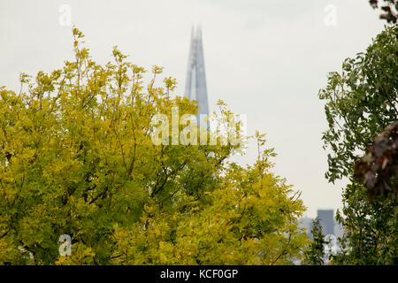 London, Großbritannien. 4. Oktober 2017. Blick von Primrose Hill, London Uk. Credit: Sebastian remme/alamy leben Nachrichten Stockfoto