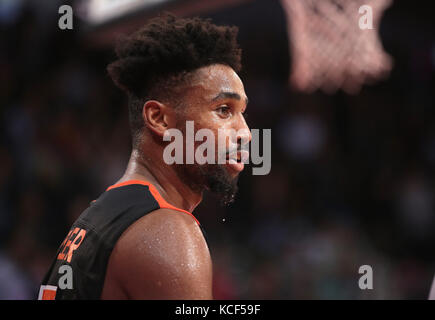 Bonn, Deutschland. 04 Okt, 2017 Bonn, Deutschland, 4. Oktober 2017, Basketball, BBL, Telekom Baskets Bonn vs. Ratiopharm Ulm: dasean Kellermeister (Ulm). Credit: Jürgen schwarz/alamy leben Nachrichten Stockfoto