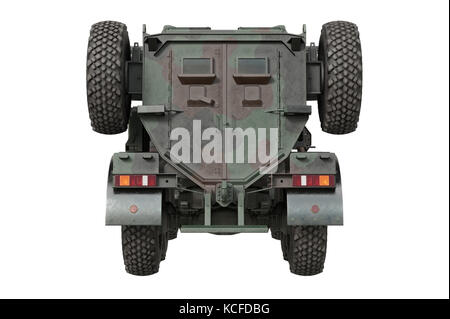 LKW-Transporte der Armee, Ansicht von hinten Stockfoto