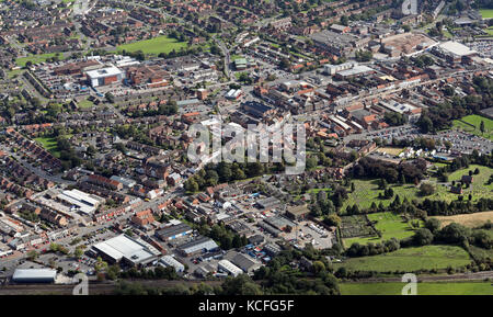 Luftaufnahme von Northallerton Stadtzentrum, dem North Yorkshire, Großbritannien Stockfoto