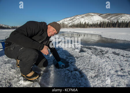 Coffee Creek, latte Creek, Yukon, camanak, Kanada Stockfoto