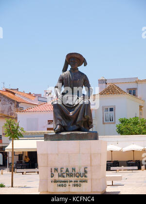 Statue des Infante Dom Henrique in Lagos, Algarve, Portugal Stockfoto