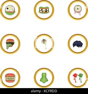 Monster Symbole, Cartoon Stil Stock Vektor