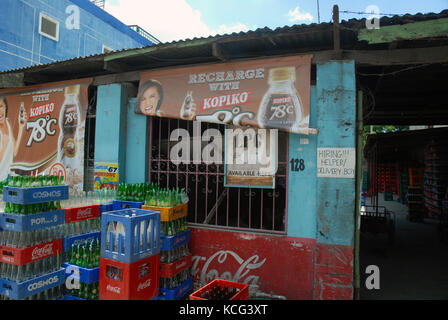 Straßenbar in Angeles, Philippinen. Stockfoto