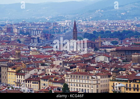 Blick auf Florenz von Forte Belvedere Italien Stockfoto