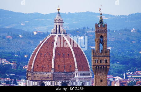 Blick auf Florenz von Forte Belvedere Italien Stockfoto