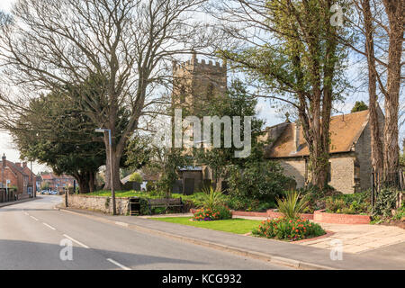 St Giles C der E, die Dorfkirche in Cropwell Bishop, Nottinghamshire, England, Großbritannien Stockfoto