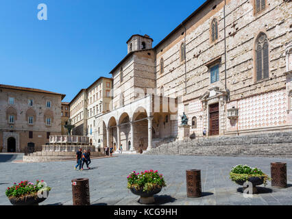 Perugia Kathedrale (Duomo), Piazza IV Novembre, Perugia, Umbrien, Italien Stockfoto