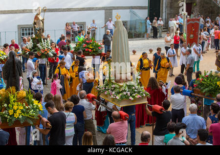 Abadia, amares, Portugal - 15. August 2017: traditionelle religiöse Prozession von Senhora da abadia in Amares, Portugal Stockfoto