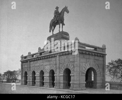 Vereinigten Staaten von Amerika, die Stadt Chicago, Reiterstatue aus Bronze, das Denkmal von Präsident Ulysses S. Grant im Lincoln Park, Illinois Zustand, digital verbesserte Reproduktion einer historischen Foto aus dem (geschätzten) Jahr 1899 Stockfoto