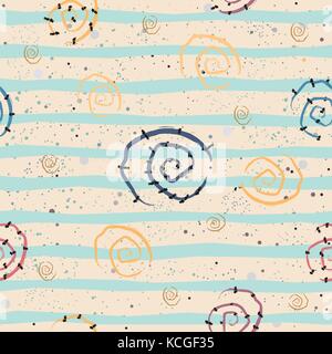 Cute nahtlose Muster mit Spiralen und Sterne. Vector Illustration. Stock Vektor