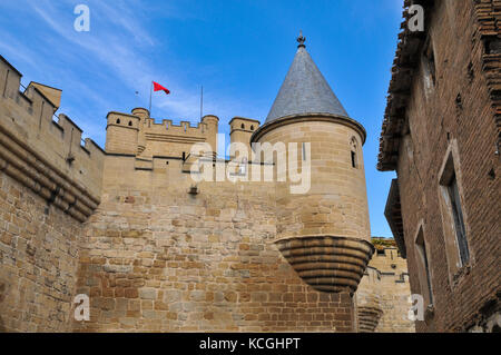 Palacio Real de Olite, Navarra, Spanien Stockfoto