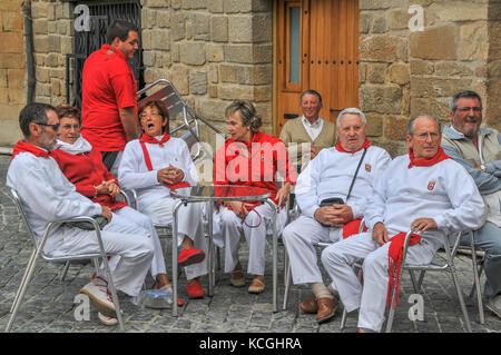 Fiesta de La Vendimia navarra Olite, Navarra, Spanien Stockfoto