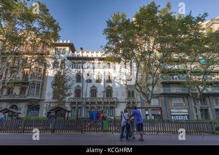 Casa Macaya, Passeig de Sant Joan, Barcelona, Spanien Stockfoto