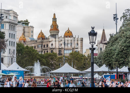 Plaça de Catalunya, Barcelona, Katalonien, Spanien Stockfoto