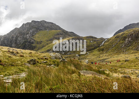 Cwm idwal Trail von ogwen Cottage Stockfoto