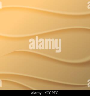 Gelbe abstrakten Hintergrund Textur Welle von Sand, Vektor-Illustration. Stock Vektor