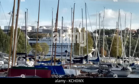 Öl, Tourismus und Freizeit Blick aus Blockhusudden, Djurgarden in Stockholm, Schweden Stockfoto