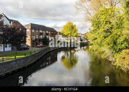 Riverside in Berka/Werra, Hampshire, Großbritannien Stockfoto