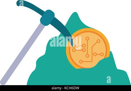 Cryptocurrency icon image Stock Vektor
