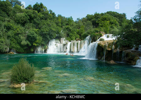 Nationalpark Krka Krka Wasserstraße, Kroatien Stockfoto