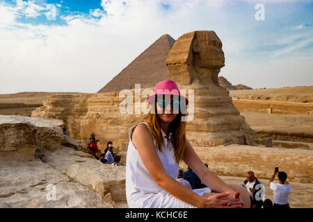 In der Nähe des Sphinx in Gizeh. Kairo, Ägypten Stockfoto